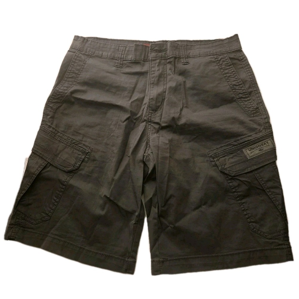 Unionbay Men's Gray Cargo Shorts Size 34 Stretch Utility Casual Outdoor